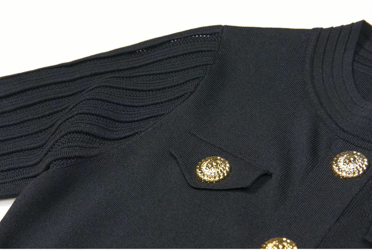 Boss Babe  O-Neck Short Sleeve A-line Mini Knits Dress