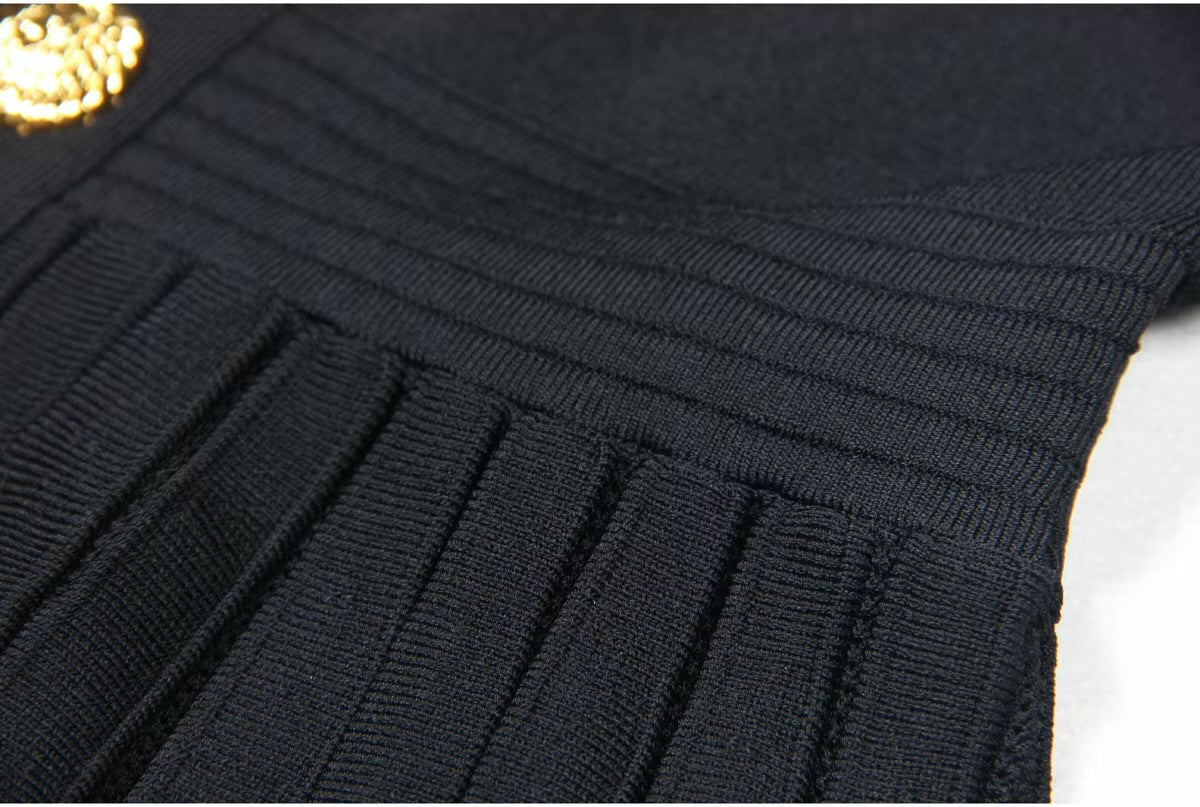 Boss Babe  O-Neck Short Sleeve A-line Mini Knits Dress