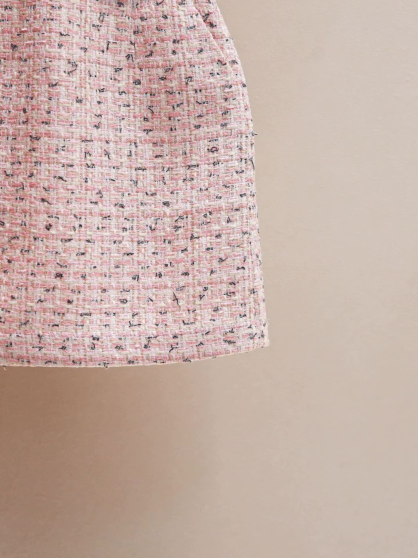 Boss Babe Pink Double Breasted Pearl Beaded Belt Short Evening Dress