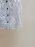 Boss Babe Blue Tweed Short Dress