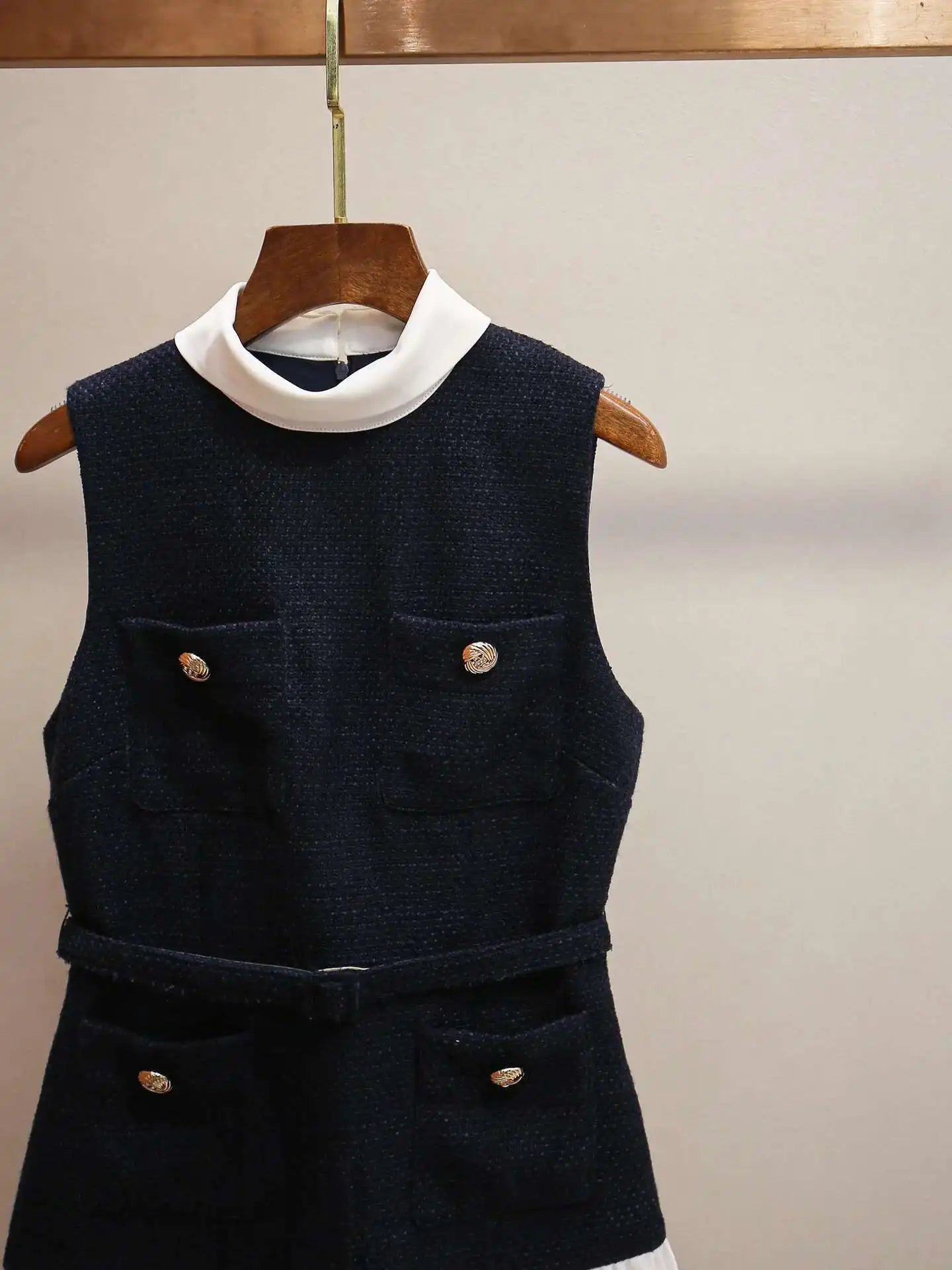 Boss Babe Short Tweed Chiffon Dress