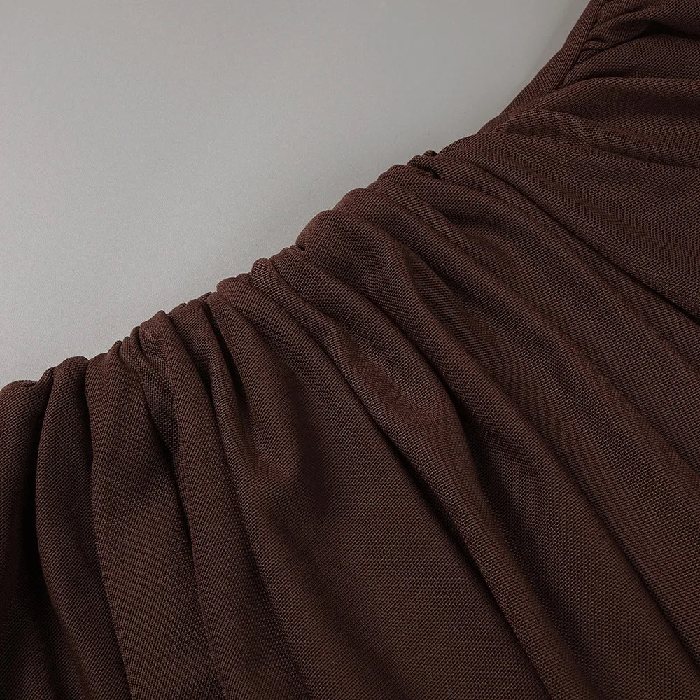 Boss Babe Sexy Mesh Long Sleeve Bodycon  Dress