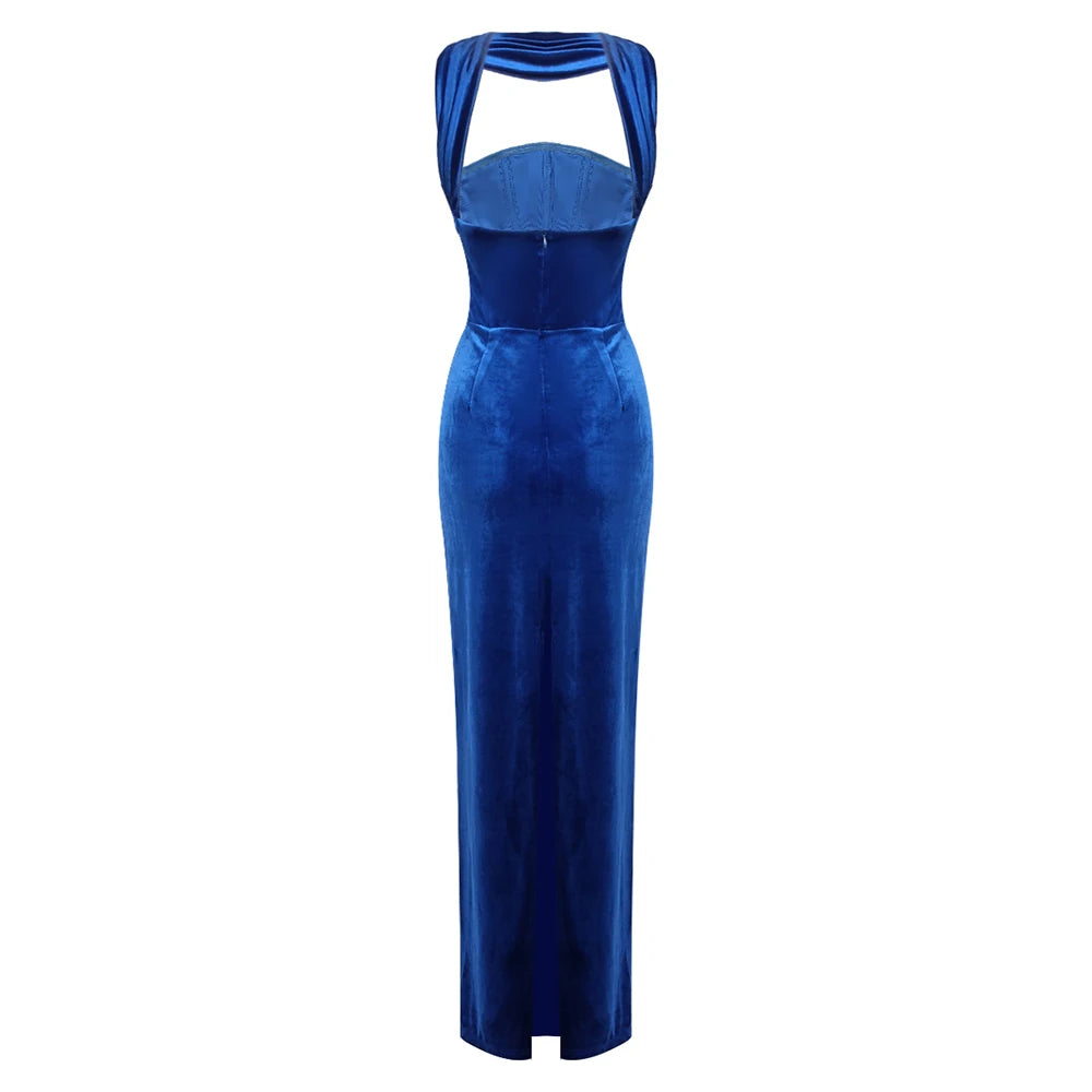 Boss Babe Elegant Vintage Velvet Dress