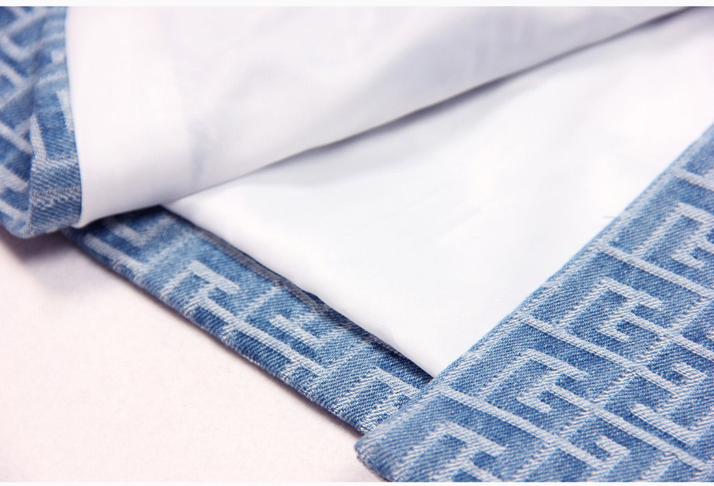 Boss Babe Notched Retro Geometrical Pattern Blazer