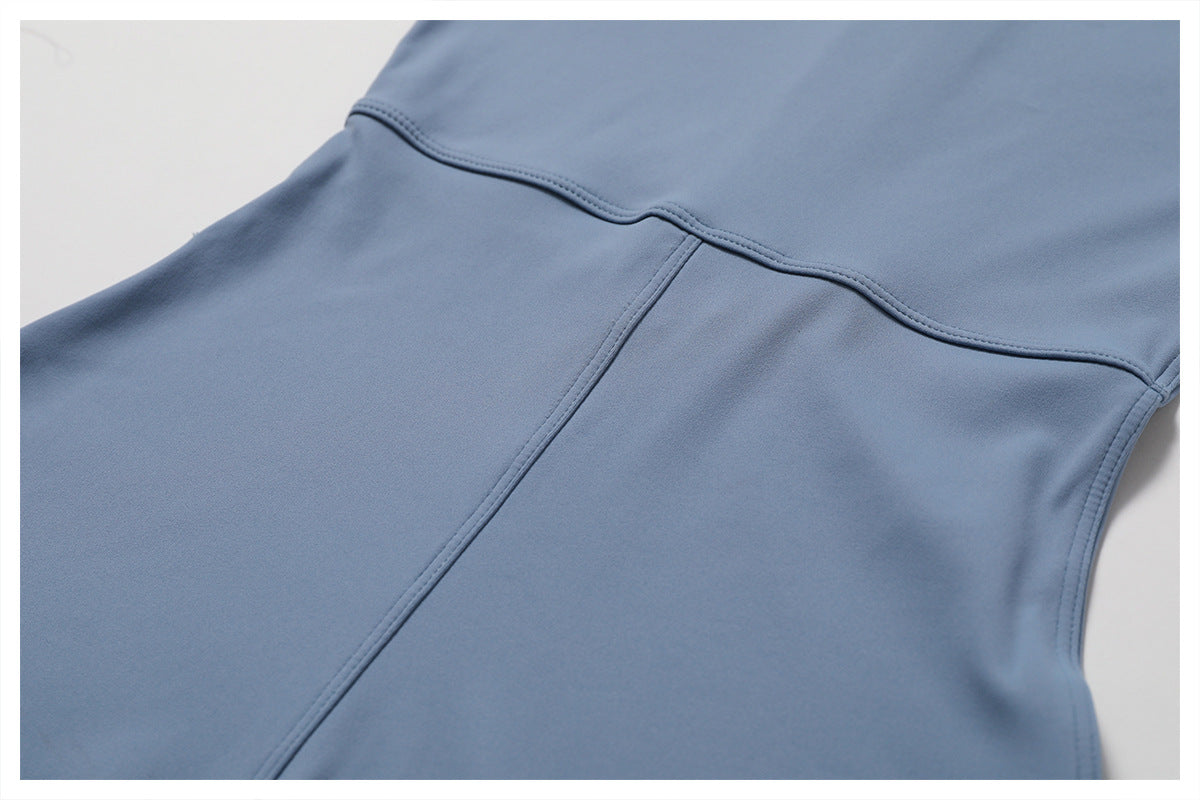 Comino Zipper Short Sleeve Yoga Bodysuit