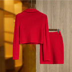 Boss Babe Bright Red 2 Pcs Skirt