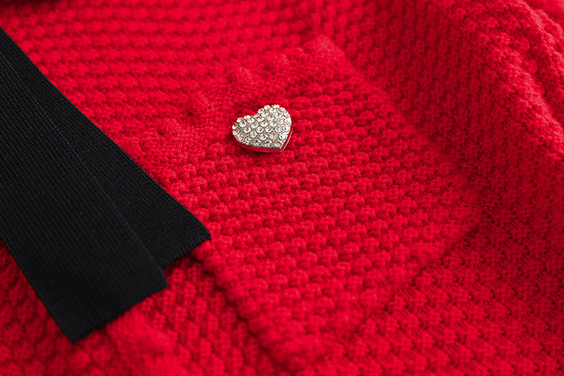 Boss Babe Bright Red 2 Pcs Skirt