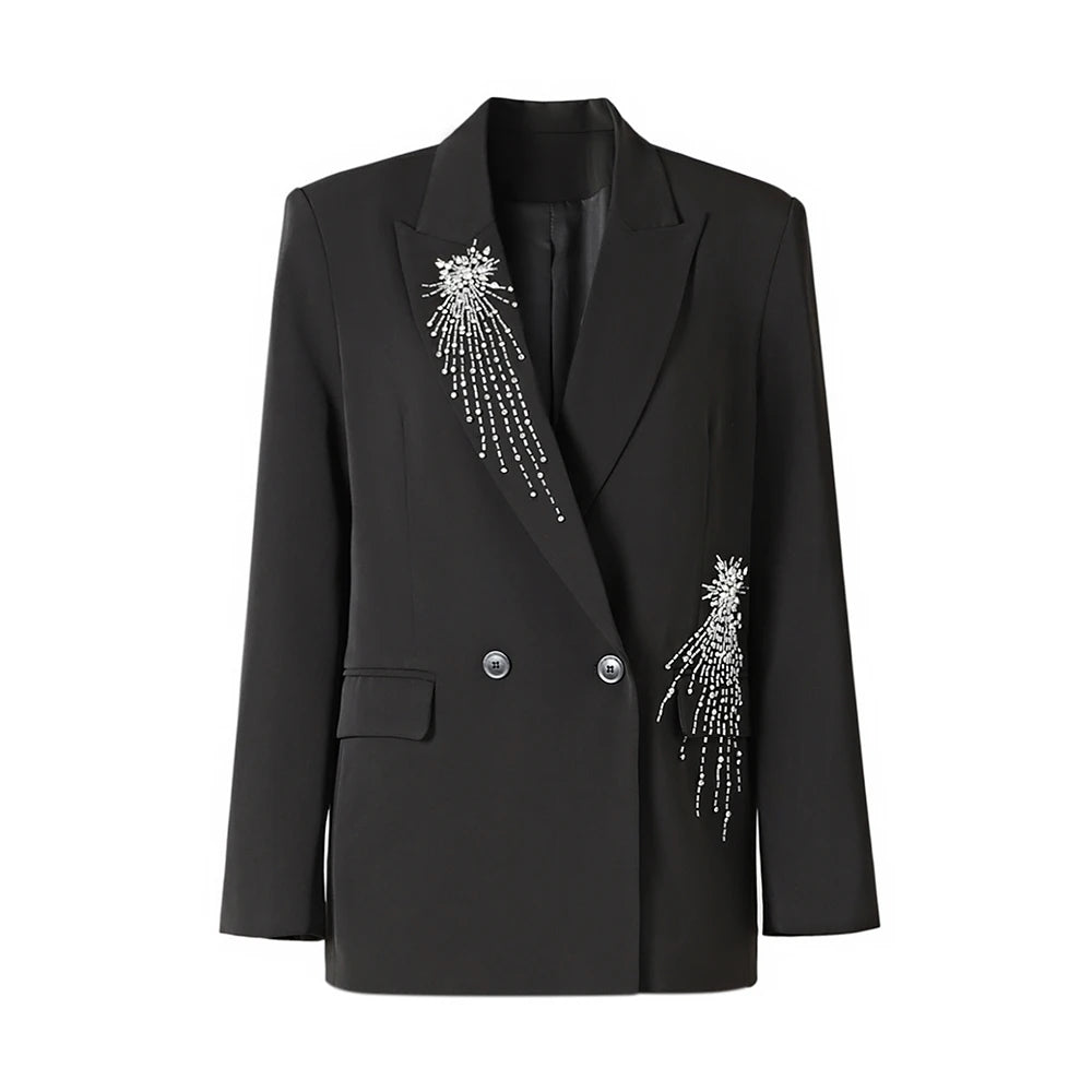 Boss Babe Diamonds Beadings 2PCS Blazer Suit