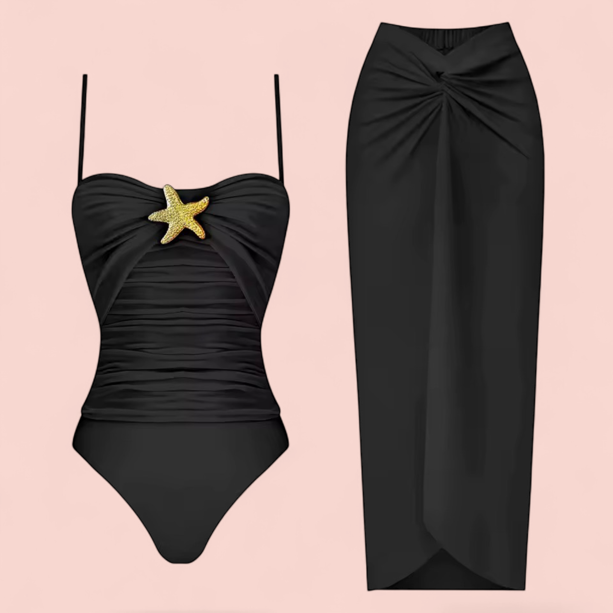 Bathing suit and skirt