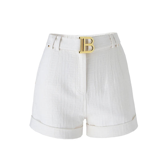 Boss Babe Texture Shorts with Belt