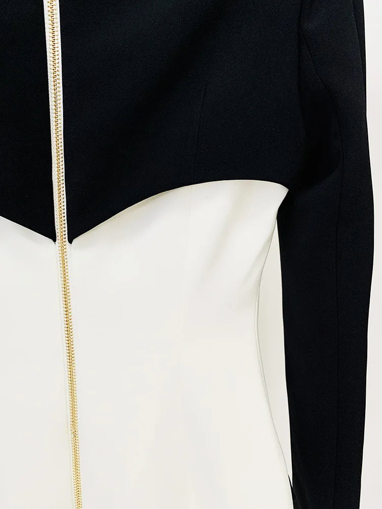 Boss Babe Polo Collar Long Sleeve Slim Fitted Dress