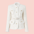 Boss Babe Tweed Charming Jacket with Belt