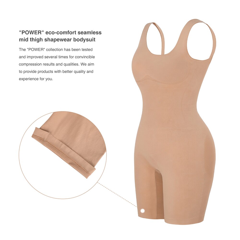 Shapewear High Compression Tummy Control Seamless Plus Size Sculpting Full Body Shaper