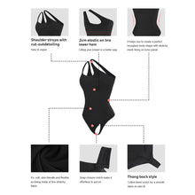 Load image into Gallery viewer, Shapewear One Shoulder Double Layer Bodysuit
