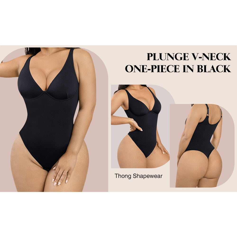 U Plunge Thong Shapewear Sexy Bodysuit Deep V Ghana